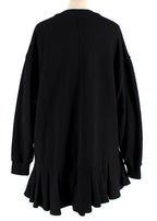 Givenchy Black Ruffled Crewneck Sweatshirt