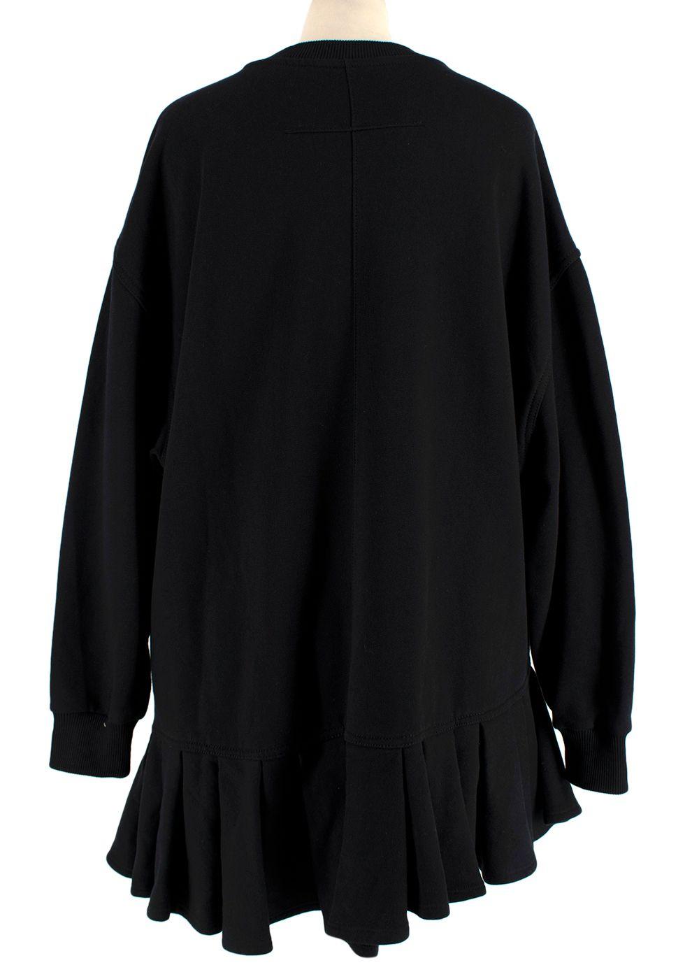 Givenchy Black Ruffled Crewneck Sweatshirt