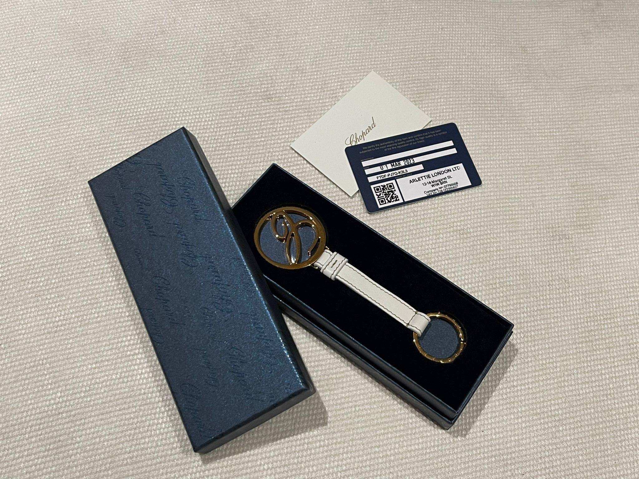 Chopard White Porte Cles Key Ring