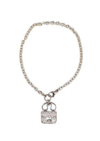Hermes 18K White Gold Diamond Constance Amulettes Bracelet