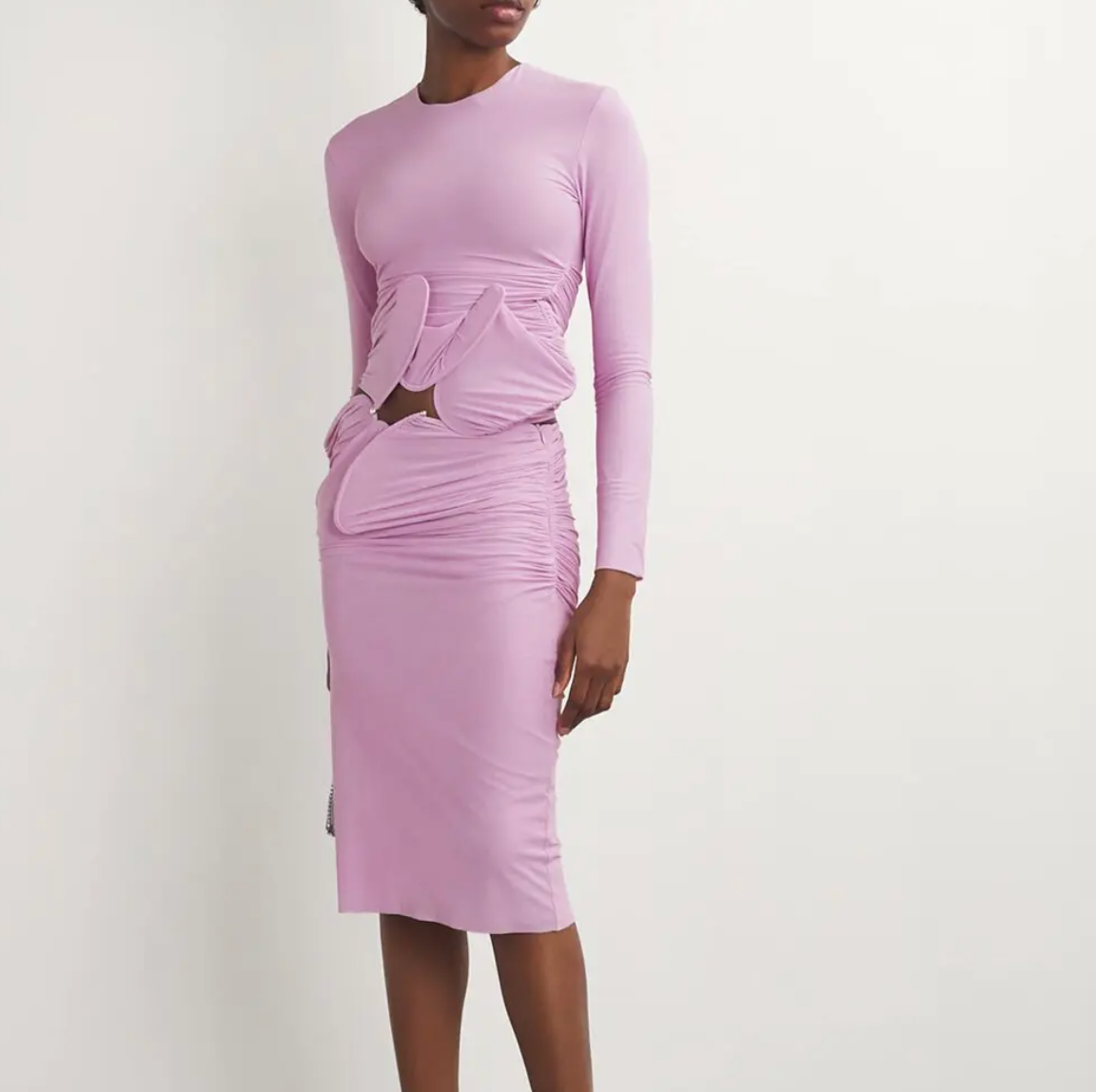Christopher Esber Venus Looped Ruched Stretch-Jersey Top