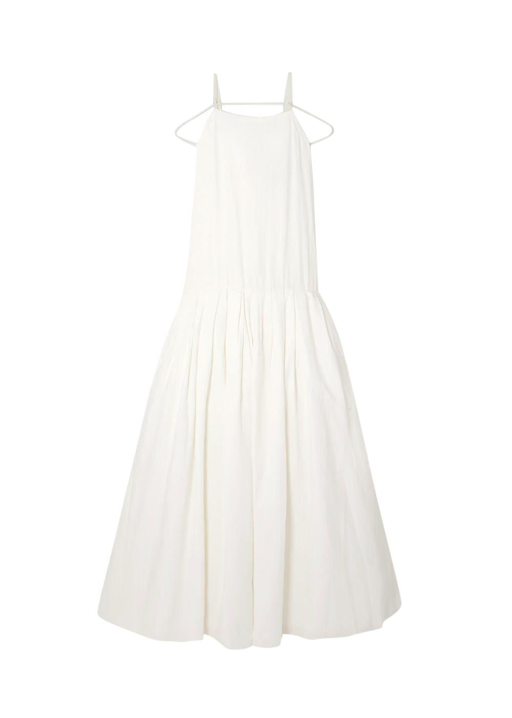 La Robe Amour Tie Detail Linen Jacquard Gown