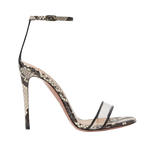 Snake Embossed Leather & PVC Sandals