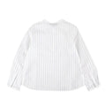 Kids 6Y White Striped Cotton Shirt