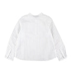Kids 6Y White Striped Cotton Shirt