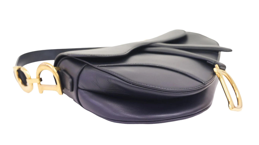 Dior Black Leather Saddle Bag