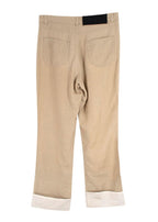 Loewe Beige Straight Leg Linen Trousers