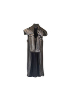 Black & Silver Silk Dress