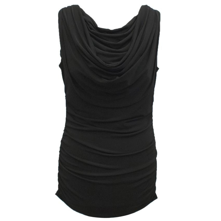 Michael Micheal Kors Black Buckle Top