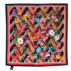 Gucci Floral And Sanke Print Silk Square