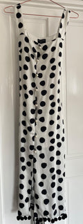 Sleeveless Button Down Spotted Dress
