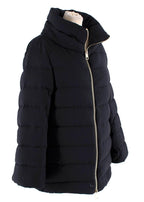 Herno Black Twill Padded Quilted Jacket
