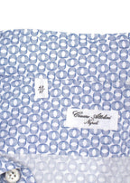 Cesare Attolini Napoli Blue Patterned Shirt