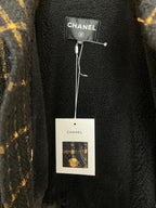Black And Gold Wool Bomber Jakcet