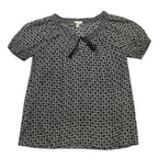Joie black and white silk top