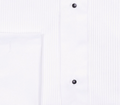Canali White Pleated Dress Shirt