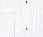 Canali White Pleated Dress Shirt