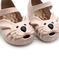 Mini Melissa Beige Bunny Peep-Toe Jelly Shoes