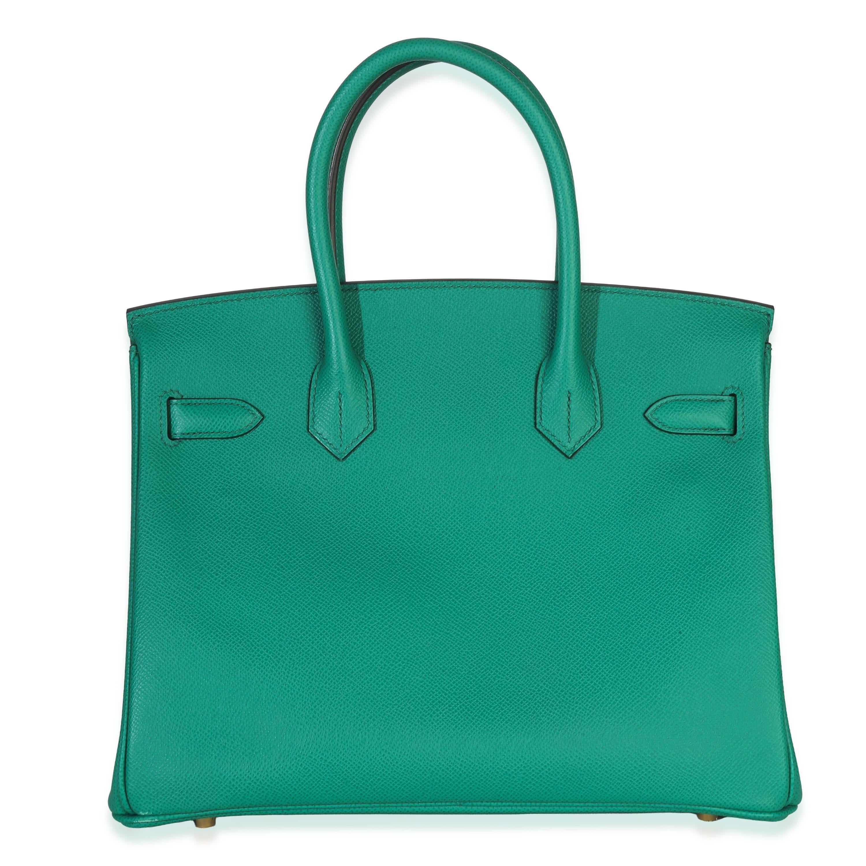 Hermès Epsom Birkin 30 Vert Jade GHW