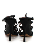 Tabitha Simmons Black Bowrama Caged Heels