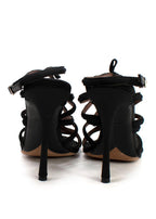 Tabitha Simmons Black Bowrama Caged Heels