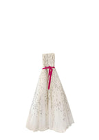 Floral Embroidered Ivory Tulle Gown