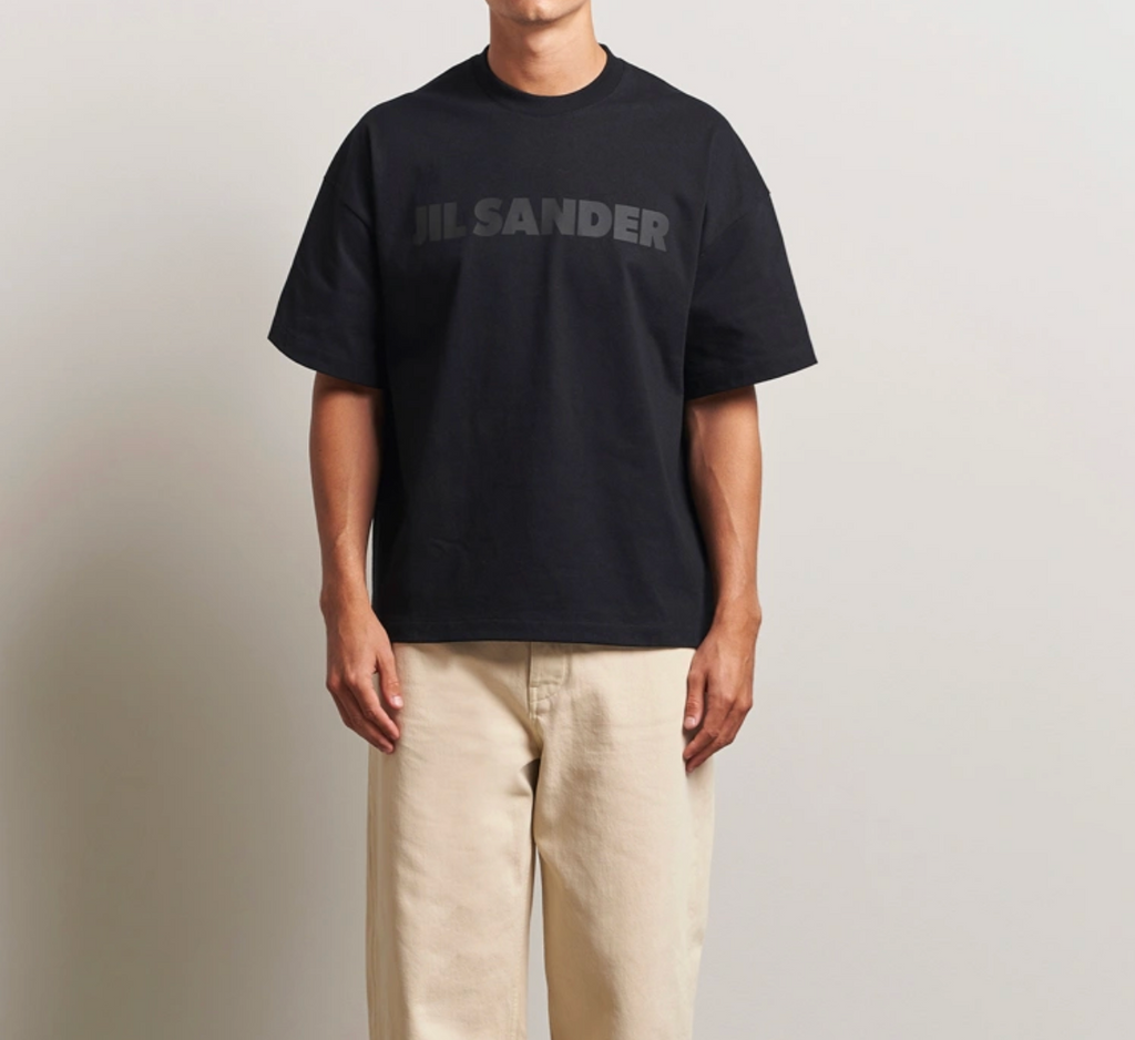 Jil Sander Round Collar Tonal Logo T-Shirt