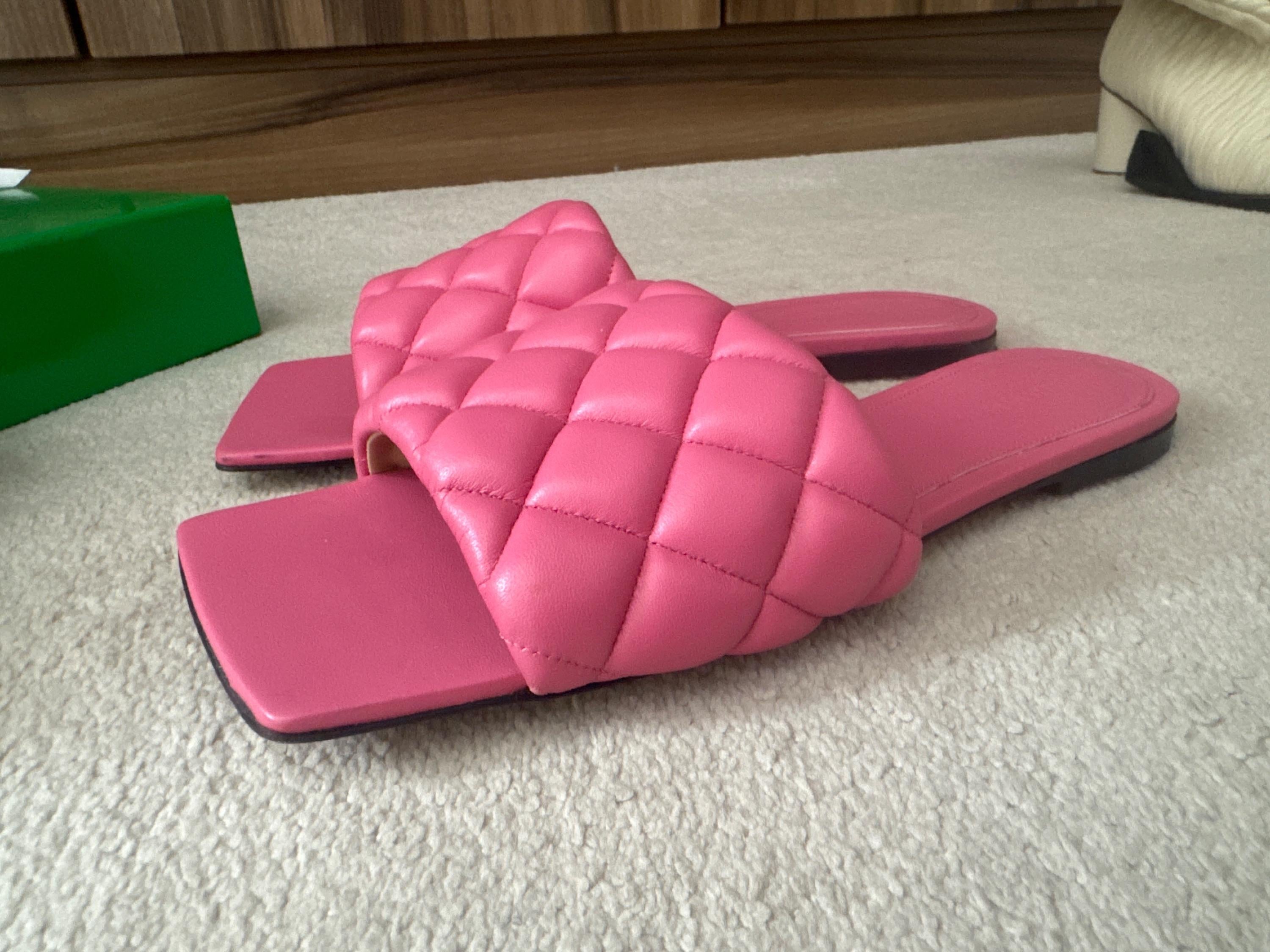 Bottega Veneta Pink Padded Mules