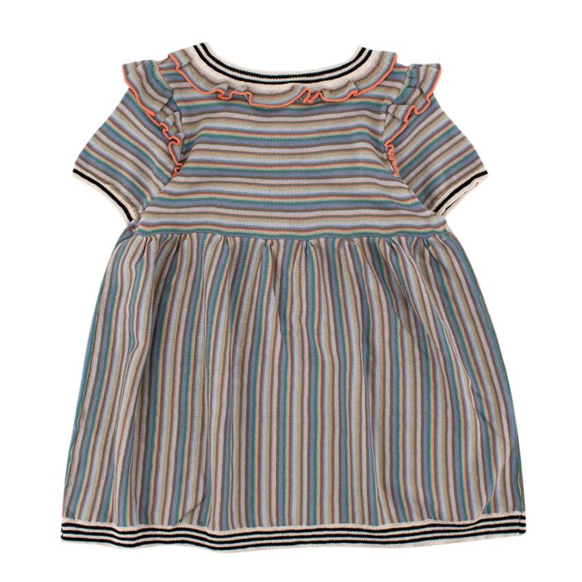 Caramel Foxglove Knitted Baby Dress