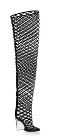 Alaia Clear wedge Over the Knee Boots