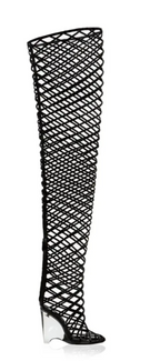 Alaia Clear wedge Over the Knee Boots