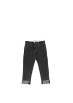 Dark Grey Distressed Hem Jeans