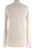 Akris Cream Cashmere Blend Fine Knit Sweater