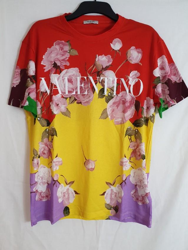 Valentino Flying Flowers Print T-Shirt