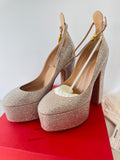 Crystal Tan-Go Platform Pumps 155