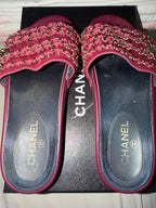 Chanel Chain Embellished Slides