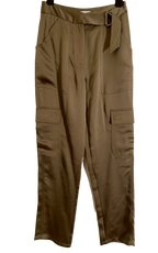 Jonathan Simkhai Olive Satin Cargo Pants