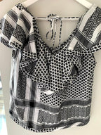 Cecilie Copenhagen Black & White Cotton Top