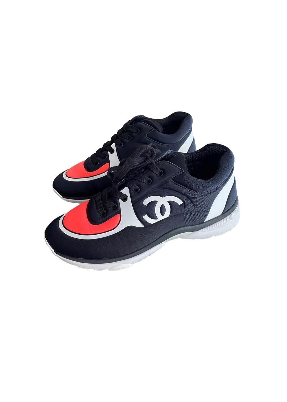 Black, White & Pink CC Sneakers
