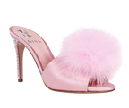Gina Pink Satin Malibu Mules