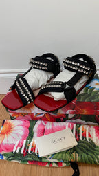 Crystal Embellished Sport Strap Sandals