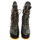 Vicini brown leather lace-up boots