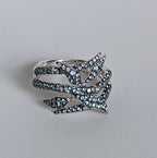 Atelier Swarovski x Stephen Webster Gold, Lab-Grown Diamond and Sapphire Bamboo Ring