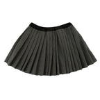 Bonpoint Grey Wool Blend Pleated Skirt