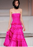 Runway Fuschia Pink Taffeta Gown