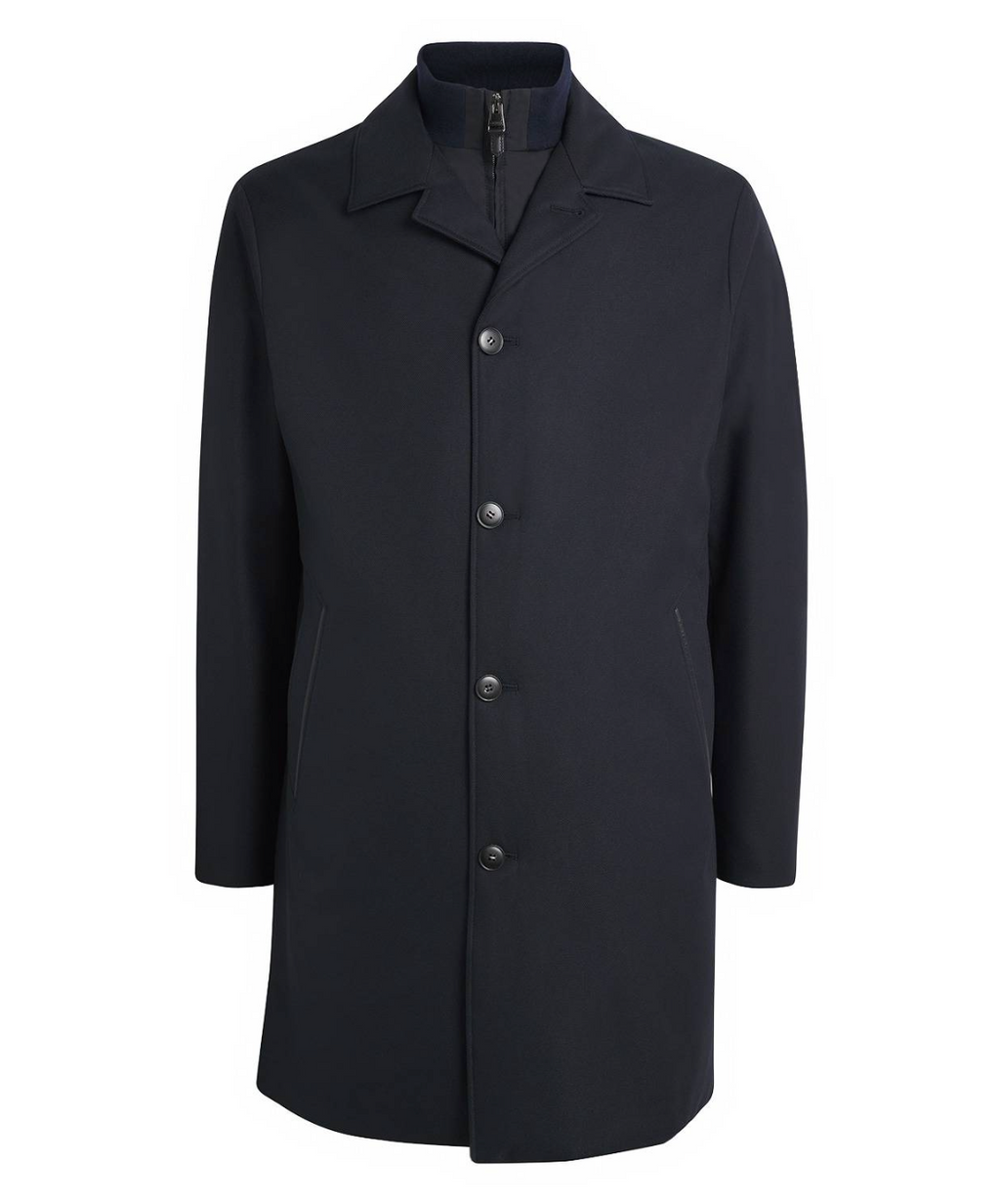 Canali Detachable Hood Overcoat