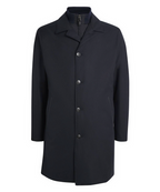 Canali Detachable Hood Overcoat
