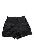 Zeynep Arcay Black Leather Shorts