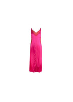 Sies Marjan Lace & Buckle Detail Pink & Orange Satin Midi dress