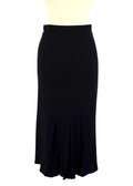 Balmain Navy Blue Midi Skirt